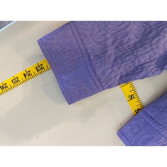 Laura Ashley Purple Textured Jacket Full Zip Lined Collared Jewel Buttons Small - Picture 10 of 10